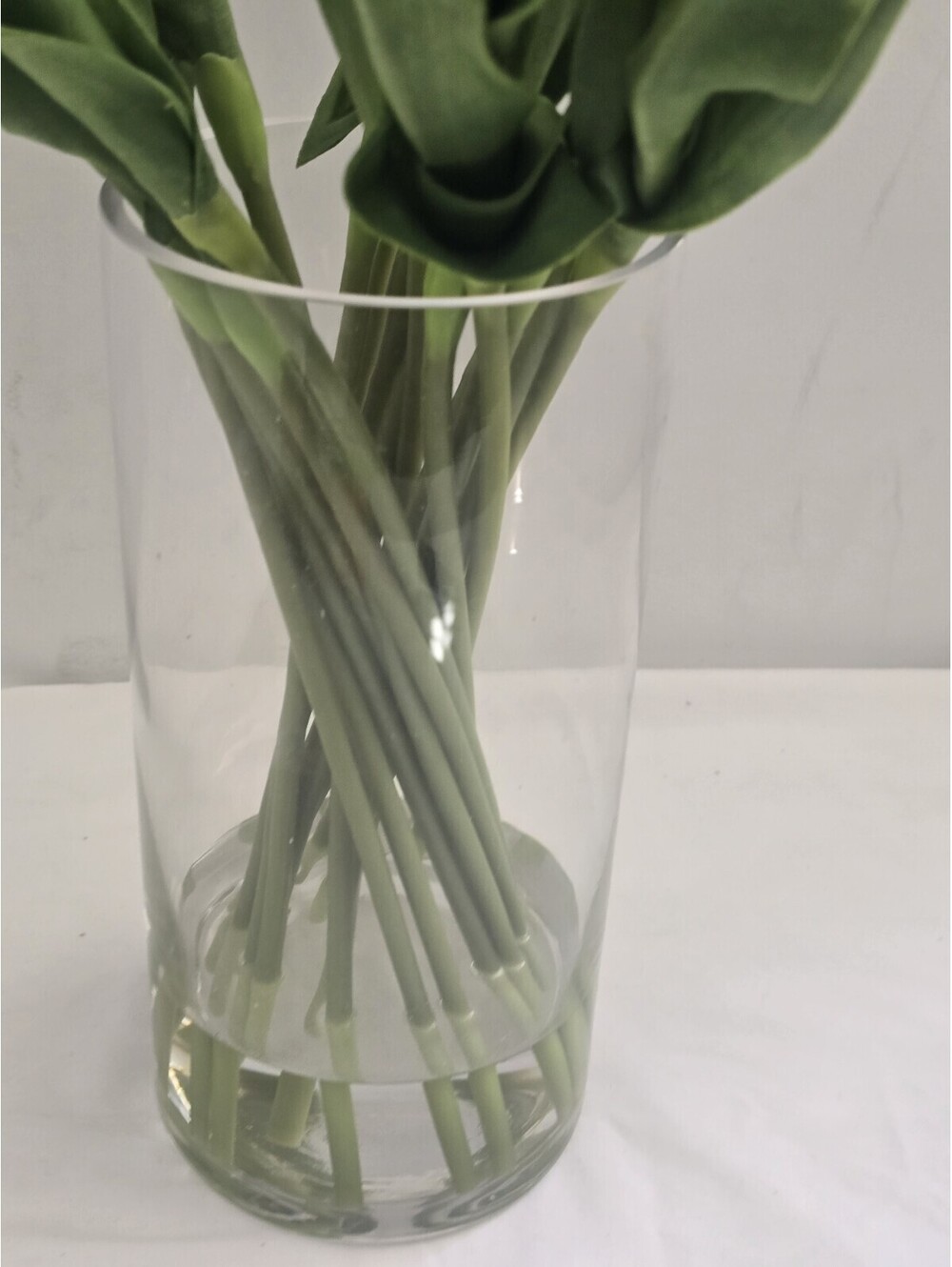 TULIPS FAUX ARTIFICIAL FLOWER FLORAL ARRANGEMENT SILK FLOWERS VASE NEW 20”